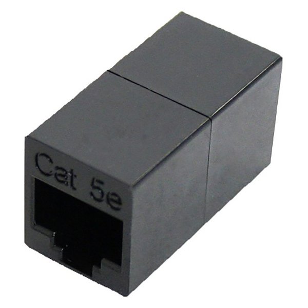 Quest Technology International Cat5E Inline Coupler, Rj45, 8P8C - Standard Black NKJ-5001